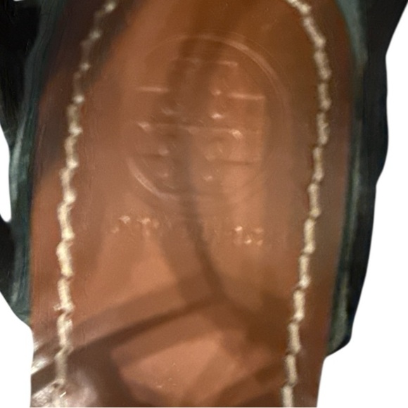 Tory Burch Amalie Black Patent Leather Gladiator Strap Flat Sandals Size 8M NWOT - Picture 5 of 5